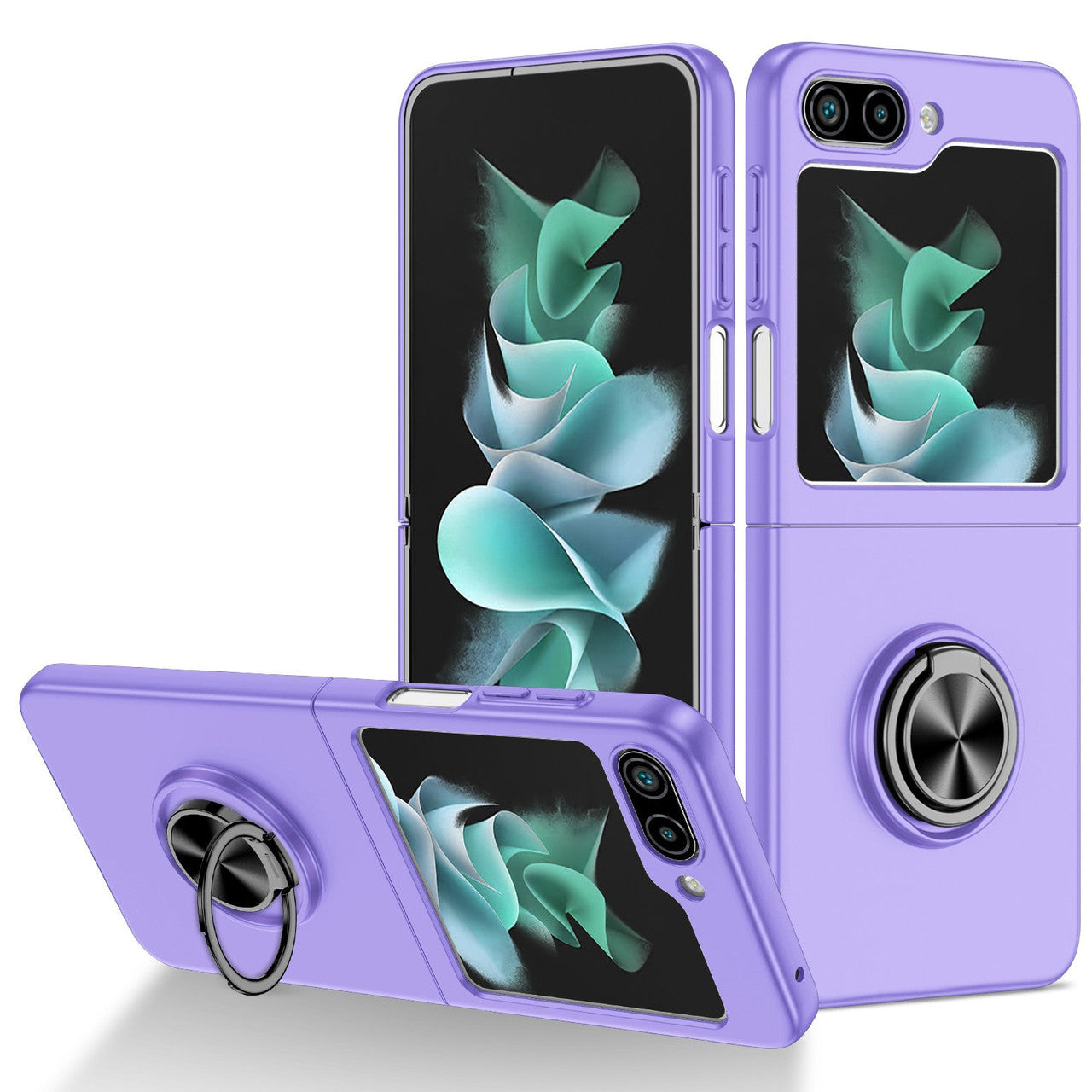 Coque hybride magnétique invisible avec anneau pour Samsung Galaxy Z Flip 6 5G Coque hybride magnétique invisible avec anneau pour Samsung Galaxy Z Flip 6 5G